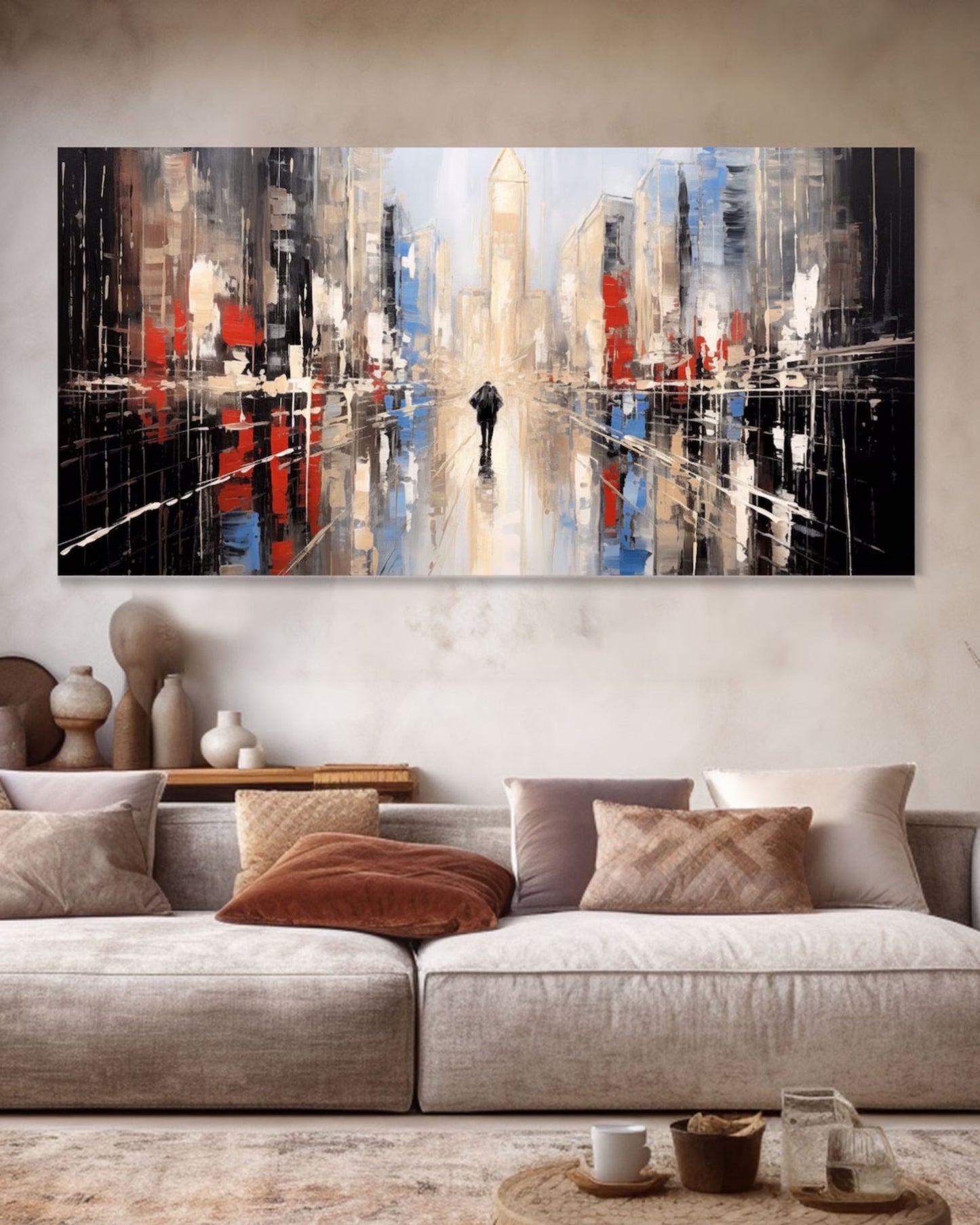 Caminante Urbano — Pintura Original a Mano