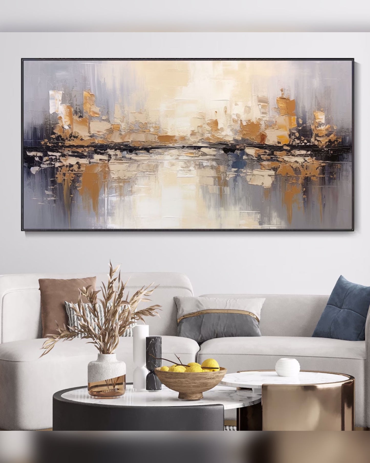 Amanecer Dorado — Pintura Original a Mano