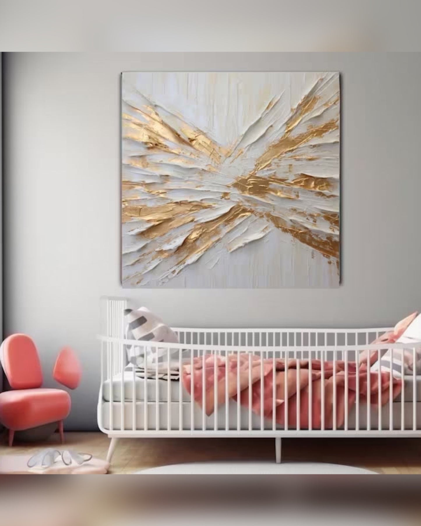 Explosión Dorada — Pintura Original a Mano