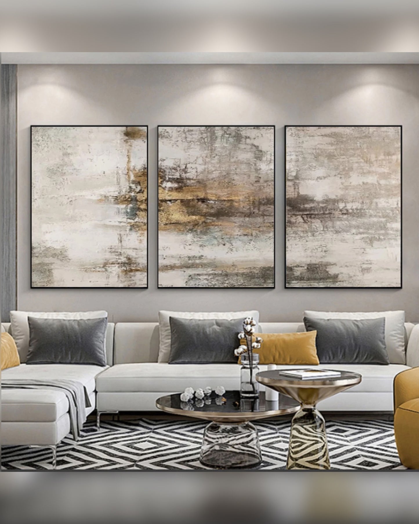 Trío Tierra — Set de 3 Pinturas Originales a Mano