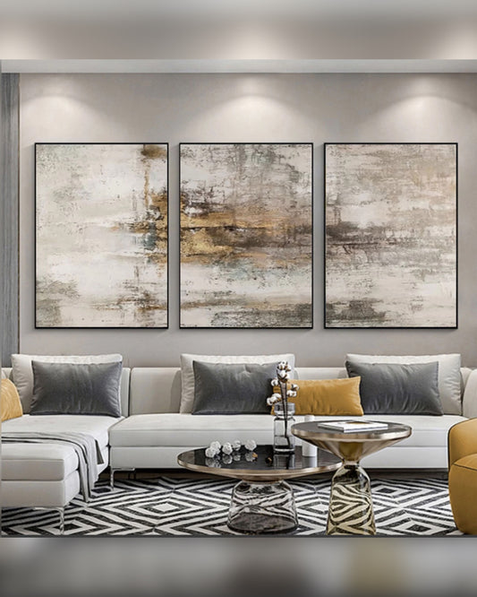 Trío Tierra — Set de 3 Pinturas Originales a Mano