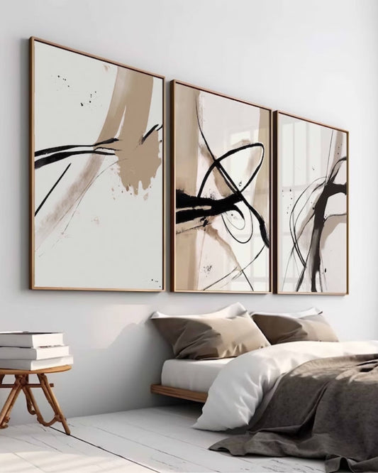 Trío Zen — Set de 3 Pinturas Originales a Mano