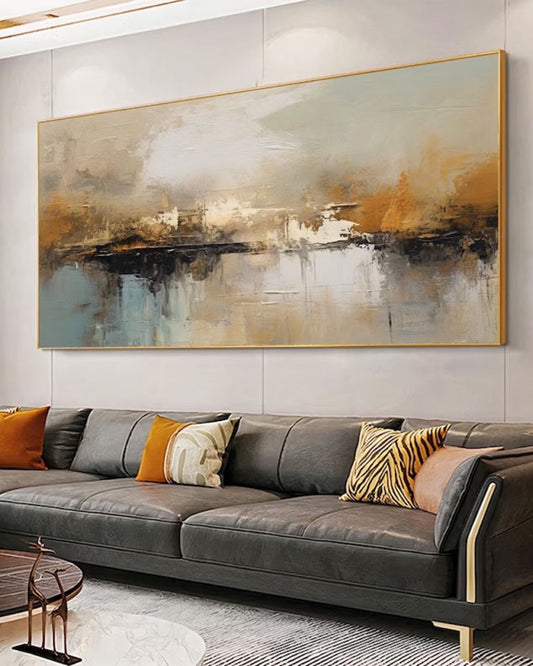 Horizonte Cálido — Pintura Original a Mano