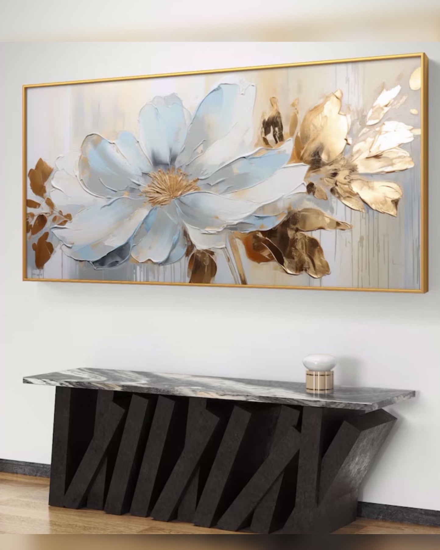 Flor Dorada — Lienzografía Canvas Premium