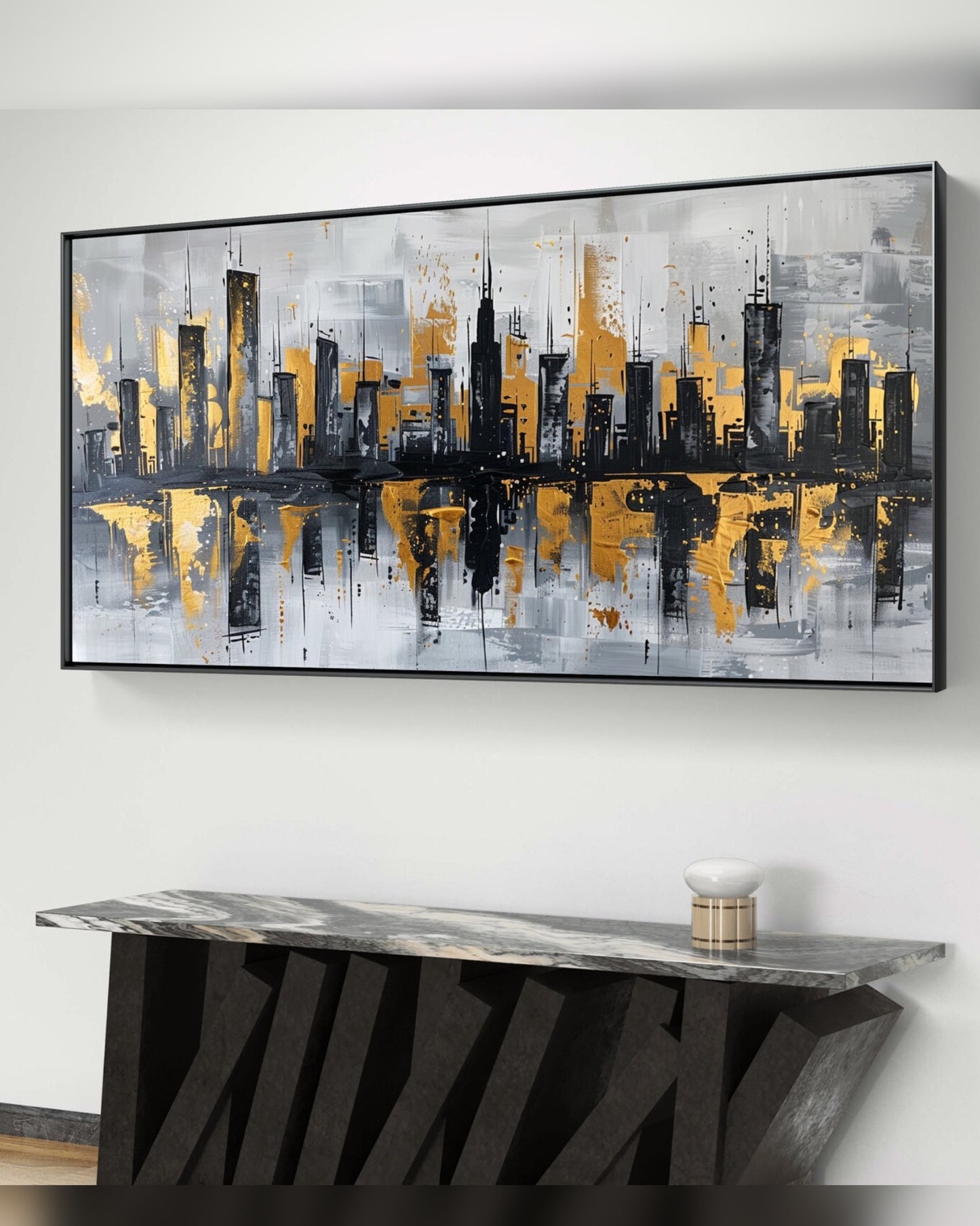 Skyline Dorado — Lienzografía Canvas Premium